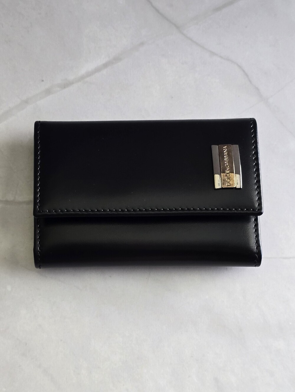 🔑Dolce & Gabbana Black Leather 6 Key Holder